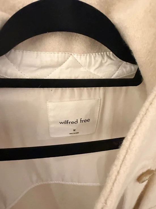 Wilfred Free Cream Button-Up Shacket - Picture 3 of 6